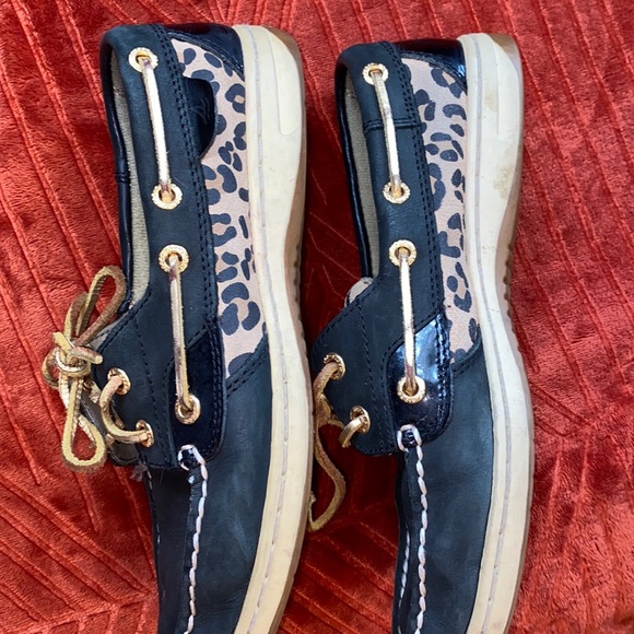Sperry Topsider black and leopard boat shoes - Picture 5 of 5